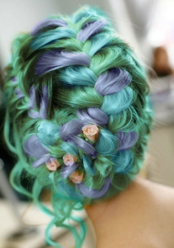 sinivihreät-hiukset