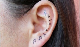 korva-tatuointi-nuotti-musiikki-sketsi