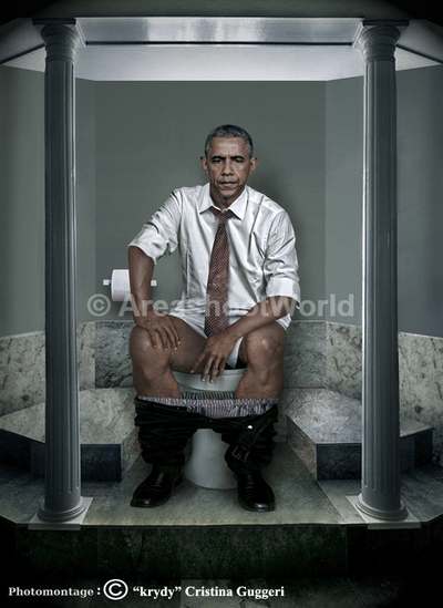 Barack Obama vessassa