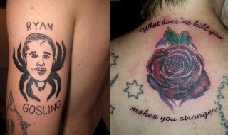 kuvia epäonnistuneista tatuoinneista