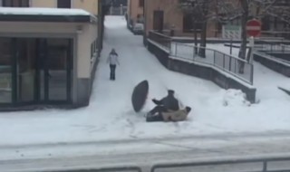 liukkaus yllättää kävelijät