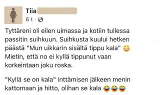 Feissarimokat: Tiian tytön uikkareista löytyy kala – ”Pistäpä tyttö narun päähän…” kala